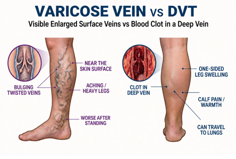 Varicose Veins vs. DVT: Understanding the Important Differences